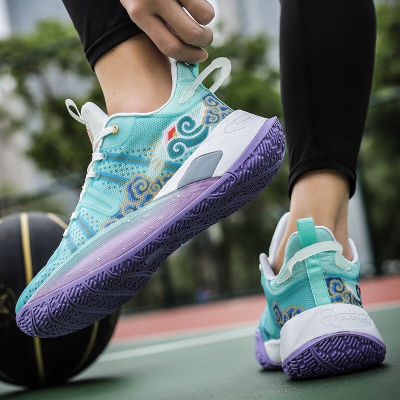 2024. gada jauni vīriešu un sieviešu dienasgaismas spuldzes, jauni komfortabli, biezu zoli ar gaisa spilvenu apavi basketbola apavi Valentīna dienai, romantisks dizains