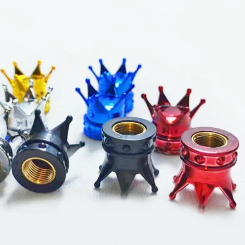 4PCS Automobilske univerzalne krunske kapice ventila Otporan na prašinu Vodootporan Poklopac ventila kotača Zračni automobilski motocikl Guma naplatka Kapa naplatka za auto Poklopac ventila