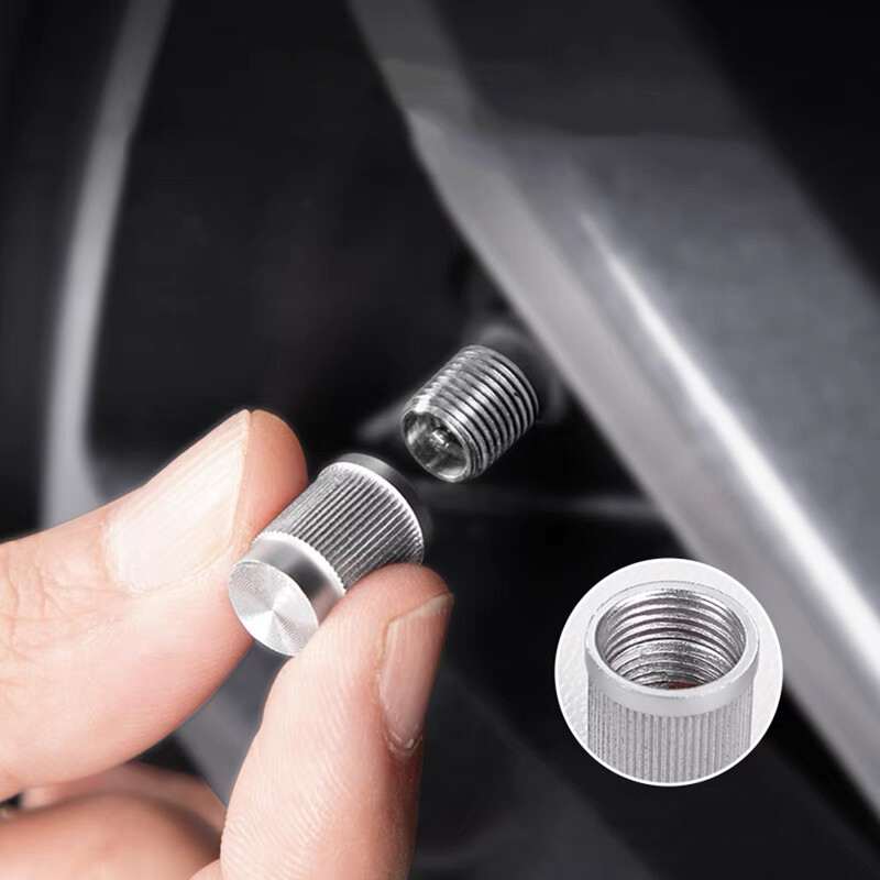 4 τμχ Νέο κράμα αλουμινίου βαλβίδας βαλβίδας ελαστικού αυτοκινήτου Καπάκι στελέχους ελαστικού τροχού Καπάκια βαλβίδας αέρα στελέχους τροχού για αξεσουάρ αυτοκινήτου μοτοσικλετών φορτηγών