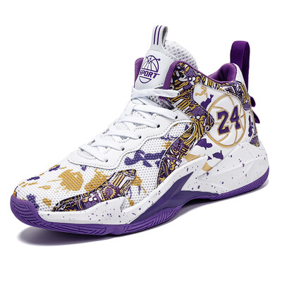 Triecienu absorbējoši vīriešu basketbola apavi, neslīdoši cīņas studenti ikdienas sporta apavi vīriešiem tendence sievietēm 2023. gada rudens