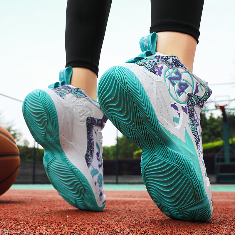 Triecienu absorbējoši vīriešu basketbola apavi, neslīdoši cīņas studenti ikdienas sporta apavi vīriešiem tendence sievietēm 2023. gada rudens