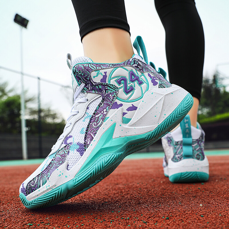 Triecienu absorbējoši vīriešu basketbola apavi, neslīdoši cīņas studenti ikdienas sporta apavi vīriešiem tendence sievietēm 2023. gada rudens