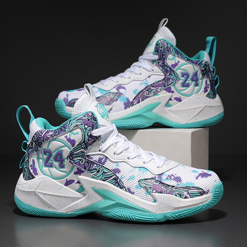Triecienu absorbējoši vīriešu basketbola apavi, neslīdoši cīņas studenti ikdienas sporta apavi vīriešiem tendence sievietēm 2023. gada rudens
