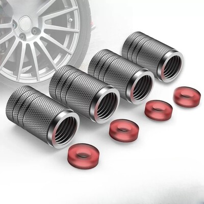 4Gb melns sudrabs automašīnu riepu vārsta kātu vāciņš Knurling Style riepas vārsta vāciņš alumīnija riepas riteņa kāta gaisa vārsta vāciņš ASV Schrader