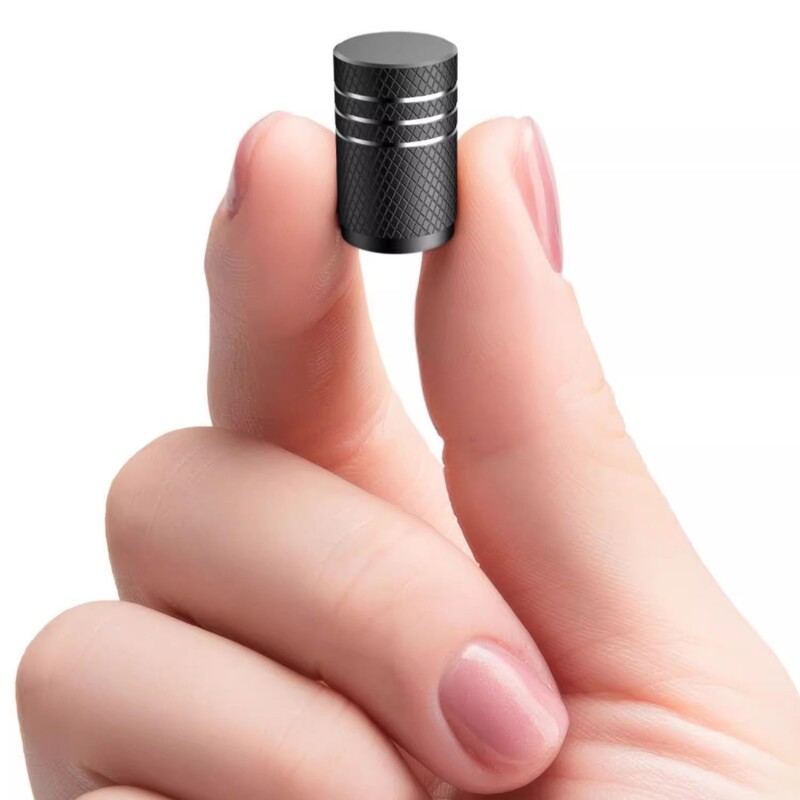 4 τμχ Μαύρο ασημί Καπάκι βαλβίδας ελαστικών αυτοκινήτου Καπάκι βαλβίδας ελαστικού Knurling στυλ Καπάκι βαλβίδας ελαστικού ελαστικού αλουμινίου Καπάκι βαλβίδας στελέχους αέρα τροχού ελαστικού για US Schrader