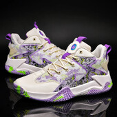 Pretslīdes, nodilumizturīgi sporta basketbola apavi Triecienu absorbējoši Youth Trend Viegli un ērti lauku kaujas zābaki