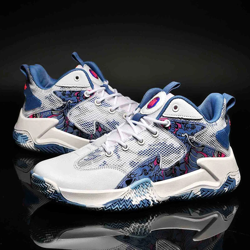 Pretslīdes, nodilumizturīgi sporta basketbola apavi Triecienu absorbējoši Youth Trend Viegli un ērti lauku kaujas zābaki