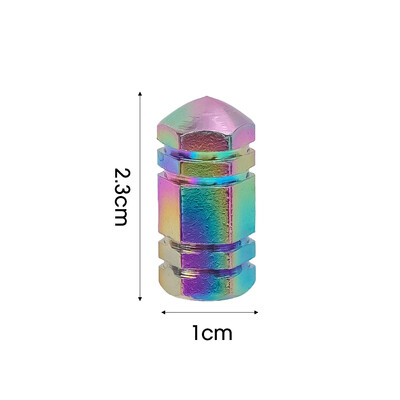 Καλύμματα βαλβίδας ελαστικών αυτοκινήτου Πολύχρωμο μεταλλικό κάλυμμα σκόνης βαλβίδας αυτοκινήτου μοτοσικλέτας Στελέχη βαλβίδας τροχού ποδηλάτου Καπάκια αυτοκινήτου Τροποποιημένα αξεσουάρ