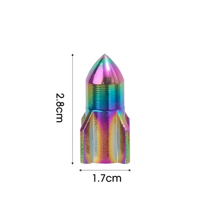 Καλύμματα βαλβίδας ελαστικών αυτοκινήτου Πολύχρωμο μεταλλικό κάλυμμα σκόνης βαλβίδας αυτοκινήτου μοτοσικλέτας Στελέχη βαλβίδας τροχού ποδηλάτου Καπάκια αυτοκινήτου Τροποποιημένα αξεσουάρ