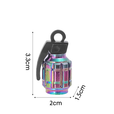 Καλύμματα βαλβίδας ελαστικών αυτοκινήτου Πολύχρωμο μεταλλικό κάλυμμα σκόνης βαλβίδας αυτοκινήτου μοτοσικλέτας Στελέχη βαλβίδας τροχού ποδηλάτου Καπάκια αυτοκινήτου Τροποποιημένα αξεσουάρ