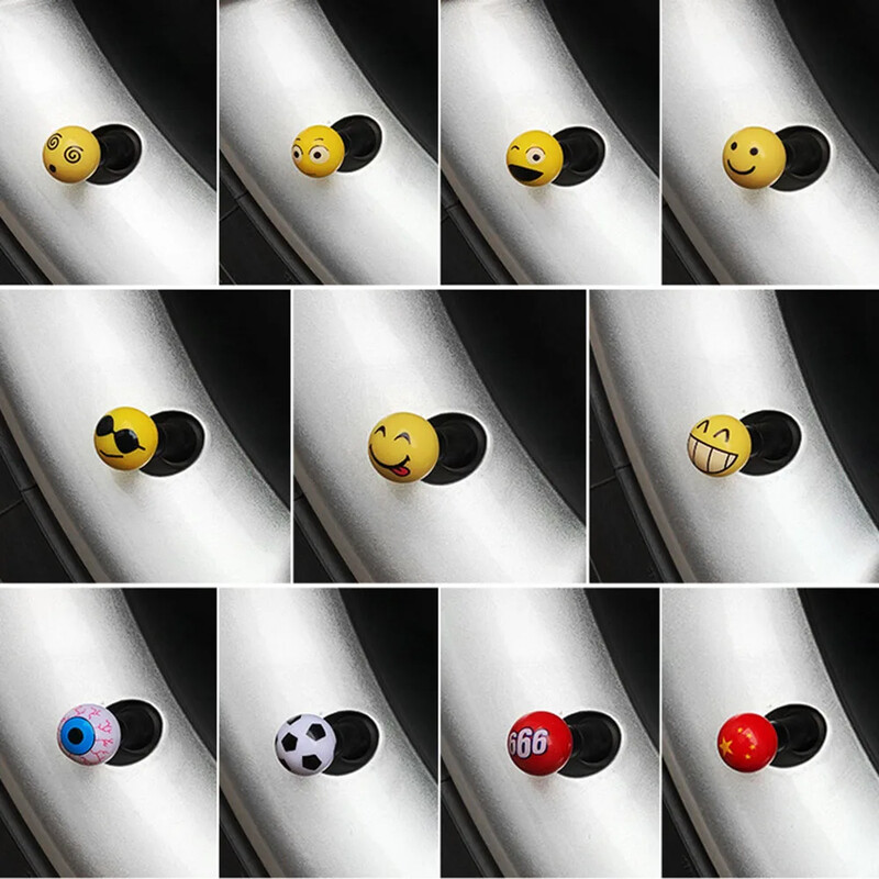 4 τμχ Ποδήλατο Universal μοτοσικλέτα ελαστικών αυτοκινήτου Καπάκι βαλβίδας τροχού Καλύμματα σκόνης βαλβίδας Καπάκια στελέχους βαλβίδας Τροποποιημένη έκφραση σφαιρικότητα Καλύμματα καπακιού