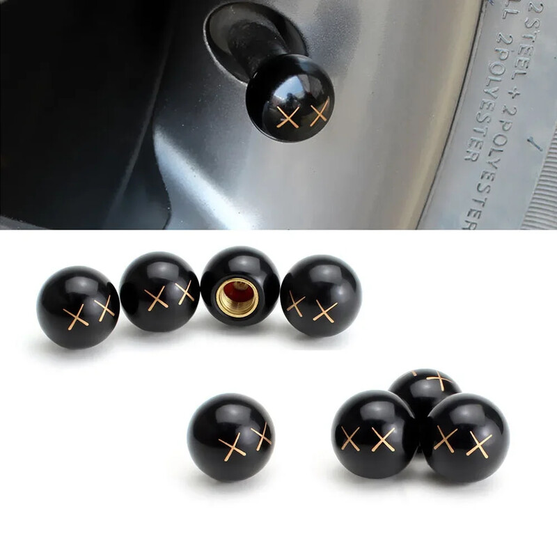 4 τμχ Ποδήλατο Universal μοτοσικλέτα ελαστικών αυτοκινήτου Καπάκι βαλβίδας τροχού Καλύμματα σκόνης βαλβίδας Καπάκια στελέχους βαλβίδας Τροποποιημένη έκφραση σφαιρικότητα Καλύμματα καπακιού