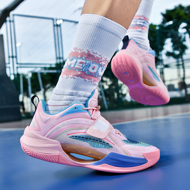 Basketbola apavi Jauni daudzpusīgi un moderni sporta apavi Luminous Version Youthful Trend Velcro Combat Couple Basket kedas