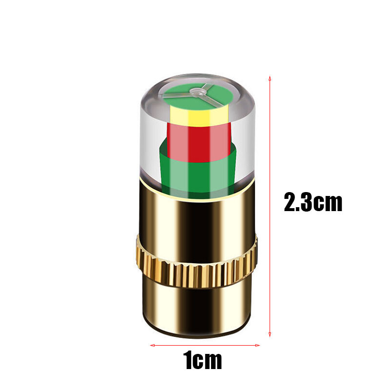 4/8PCS Motociklu automašīnu riepu spiediena monitora vārsta vāciņa sensora indikators Acu brīdinājuma automātiskās riepu spiediena pārbaudes rīks Riepu vārsts