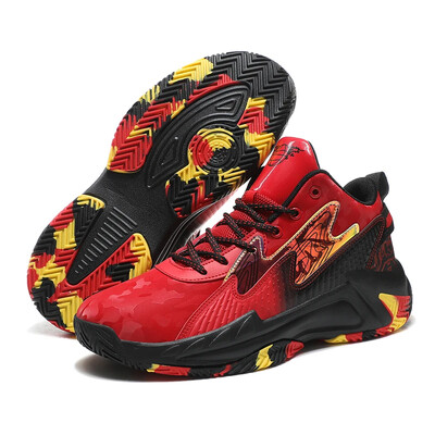 Vīriešu basketbola apavi Āra trenažieri Sporta kedas Treniņš Sports Augstas kvalitātes Neslīdošs Augsts augšas Neslīdošs Ciets Korts Mīksts