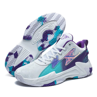 Vīriešu basketbola apavi Āra trenažieri Sporta kedas Treniņš Sports Augstas kvalitātes Neslīdošs Augsts augšas Neslīdošs Ciets Korts Mīksts