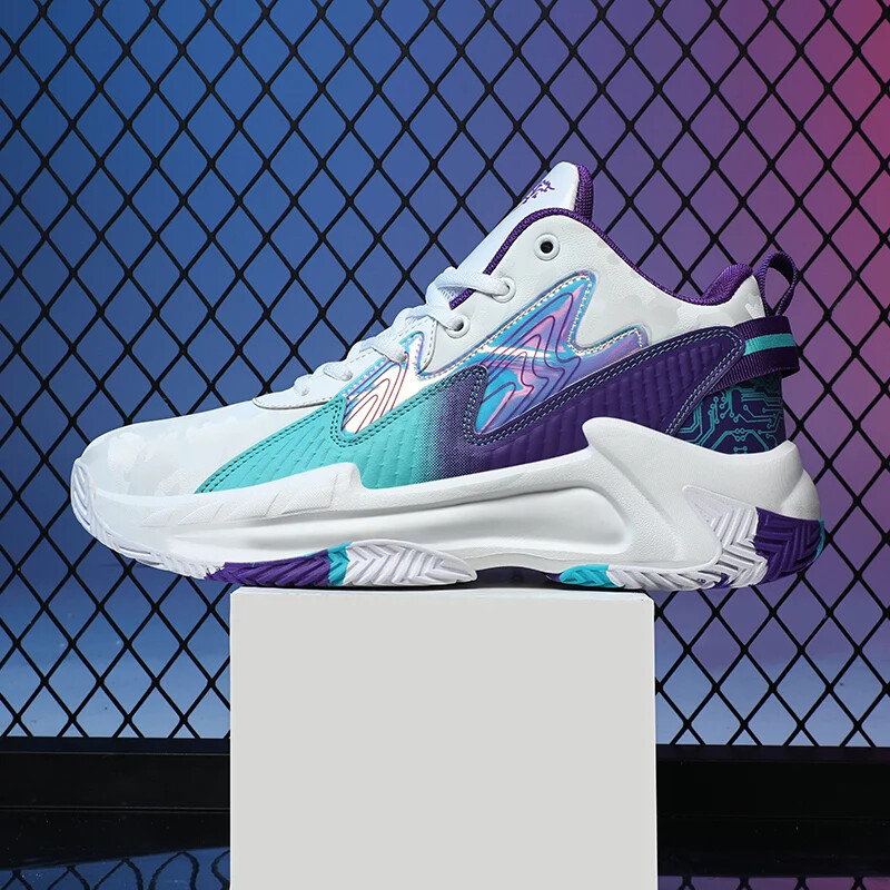 Vīriešu basketbola apavi Āra trenažieri Sporta kedas Treniņš Sports Augstas kvalitātes Neslīdošs Augsts augšas Neslīdošs Ciets Korts Mīksts