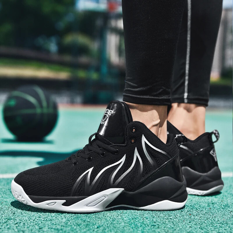 Ανδρικά Γυναικεία Παπούτσια Μπάσκετ Εφήβων Διχτυωτό Διχτυωτό Αναπνεύσιμο Αθλητικά Παπούτσια Άνετα αντιολισθητικά αθλητικά γυμναστήρια Μεγάλου μεγέθους αθλητικά παπούτσια