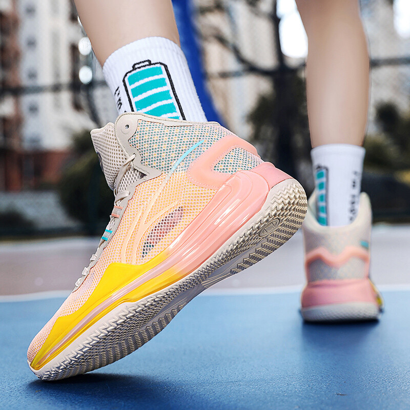 Āra basketbola apavi ar augstu augšdaļu vīriešiem Profesionāli neslīdoši basketbola apavi sievietēm, amortizācija, elpojoši basketbola zābaki, vīrietis