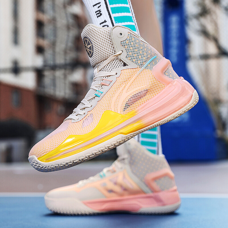 Āra basketbola apavi ar augstu augšdaļu vīriešiem Profesionāli neslīdoši basketbola apavi sievietēm, amortizācija, elpojoši basketbola zābaki, vīrietis