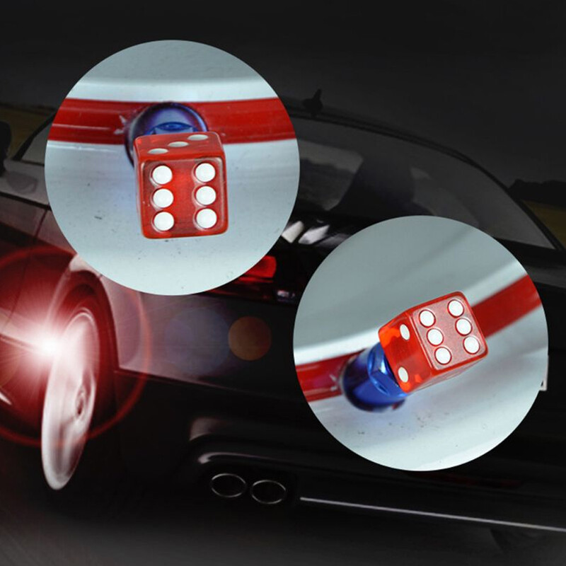 AUTCOAT 4/8Pcs Dice Tyre Stem Caps, Universal Plastic Dice Βαλβίδα ελαστικού αυτοκινήτου Κάλυμμα στελέχους αέρα για αυτοκίνητο/ποδήλατο/μοτοσικλέτα