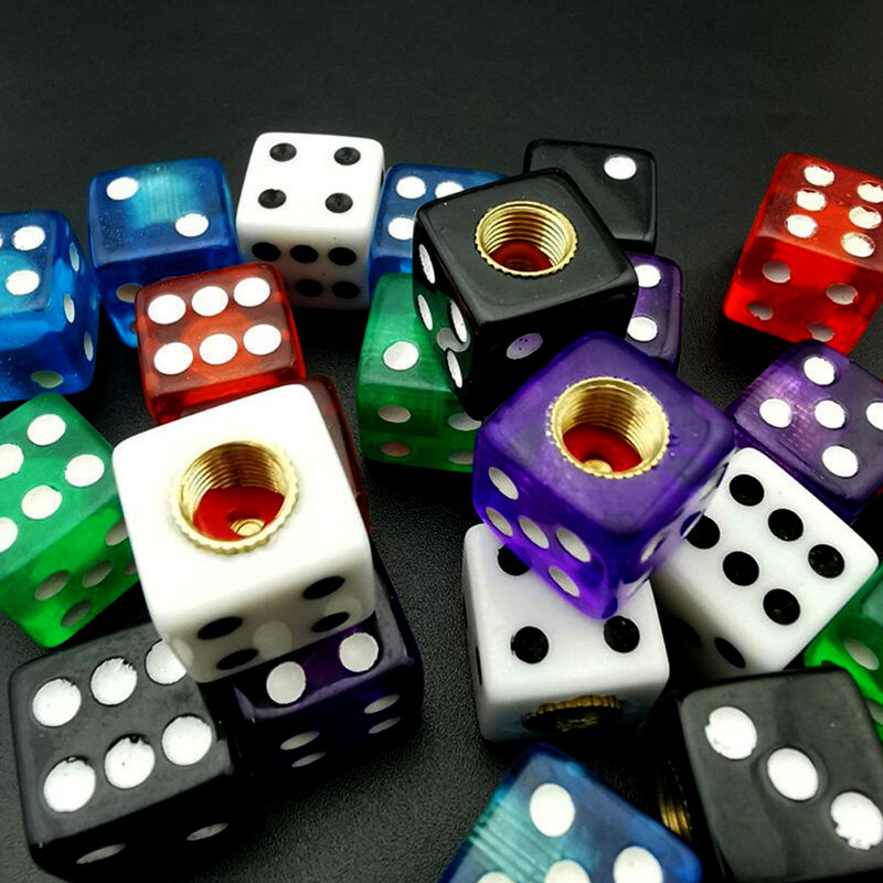 AUTCOAT 4/8Pcs Dice Tyre Stem Caps, Universal Plastic Dice Βαλβίδα ελαστικού αυτοκινήτου Κάλυμμα στελέχους αέρα για αυτοκίνητο/ποδήλατο/μοτοσικλέτα