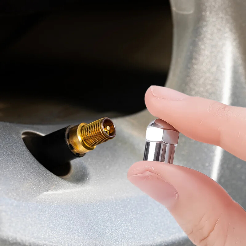 Καπάκια βαλβίδας ελαστικών αυτοκινήτου Στρογγυλή κεφαλή επιχρωμιωμένο Προστατευτικά καλύμματα σκόνης Αυτοκίνητα Μοτοσυκλέτες Ποδήλατο Διακοσμητικό καπάκι βαλβίδας ελαστικών