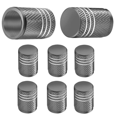 8Pc riepu vārstu vāciņi Riepu loka kāta vāks Putekļu necaurlaidīgs Auto riteņu vāciņš Alumīnija sakausējuma nipeļu vāciņi automašīnām un motocikliem