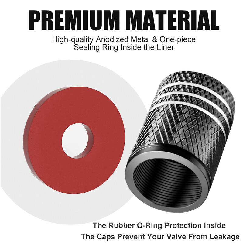 8Pc poklopci ventila za gume Poklopac osovine naplatka gume Otporan na prašinu Poklopac za automobilske kotače Čepovi bradavica od aluminijske legure za automobile i motocikle Bicikle