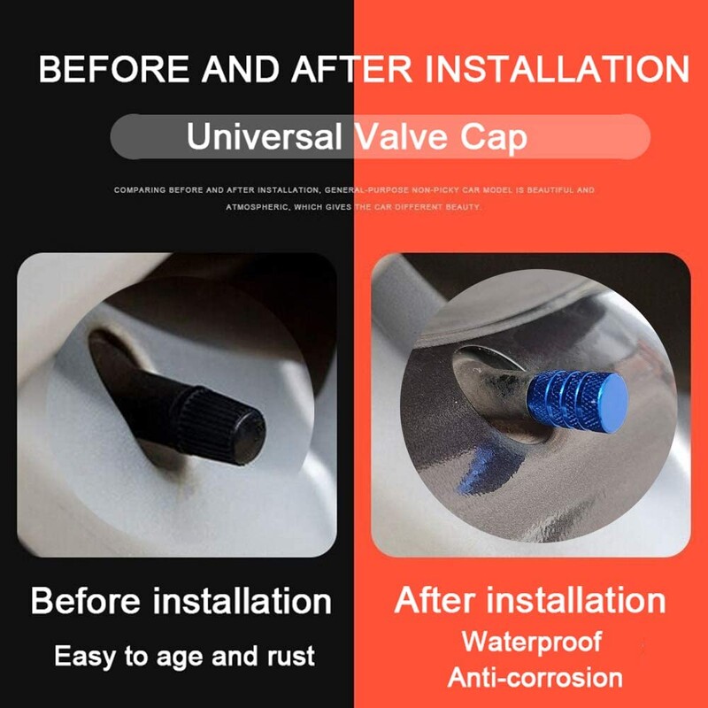 8Pc poklopci ventila za gume Poklopac osovine naplatka gume Otporan na prašinu Poklopac za automobilske kotače Čepovi bradavica od aluminijske legure za automobile i motocikle Bicikle