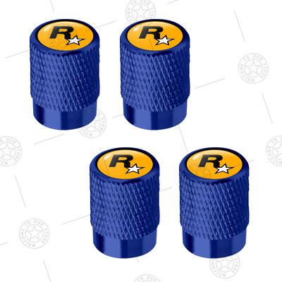 4 τεμ. R Star Logo Καπάκια βαλβίδας ελαστικών τροχών αυτοκινήτου Αξεσουάρ αλουμινίου στελέχους αέρα για Jaguar Land Rover Fiat Ford Opel Peugeot Volvo Jeep
