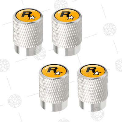 4 τεμ. R Star Logo Καπάκια βαλβίδας ελαστικών τροχών αυτοκινήτου Αξεσουάρ αλουμινίου στελέχους αέρα για Jaguar Land Rover Fiat Ford Opel Peugeot Volvo Jeep