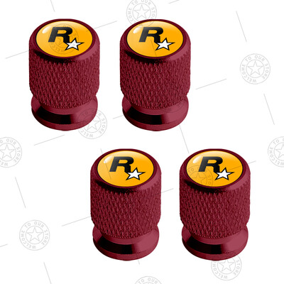 4 τεμ. R Star Logo Καπάκια βαλβίδας ελαστικών τροχών αυτοκινήτου Αξεσουάρ αλουμινίου στελέχους αέρα για Jaguar Land Rover Fiat Ford Opel Peugeot Volvo Jeep