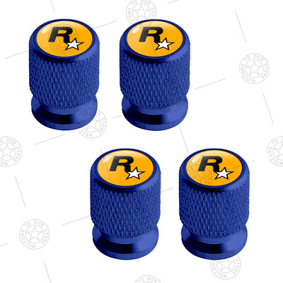 4 τεμ. R Star Logo Καπάκια βαλβίδας ελαστικών τροχών αυτοκινήτου Αξεσουάρ αλουμινίου στελέχους αέρα για Jaguar Land Rover Fiat Ford Opel Peugeot Volvo Jeep