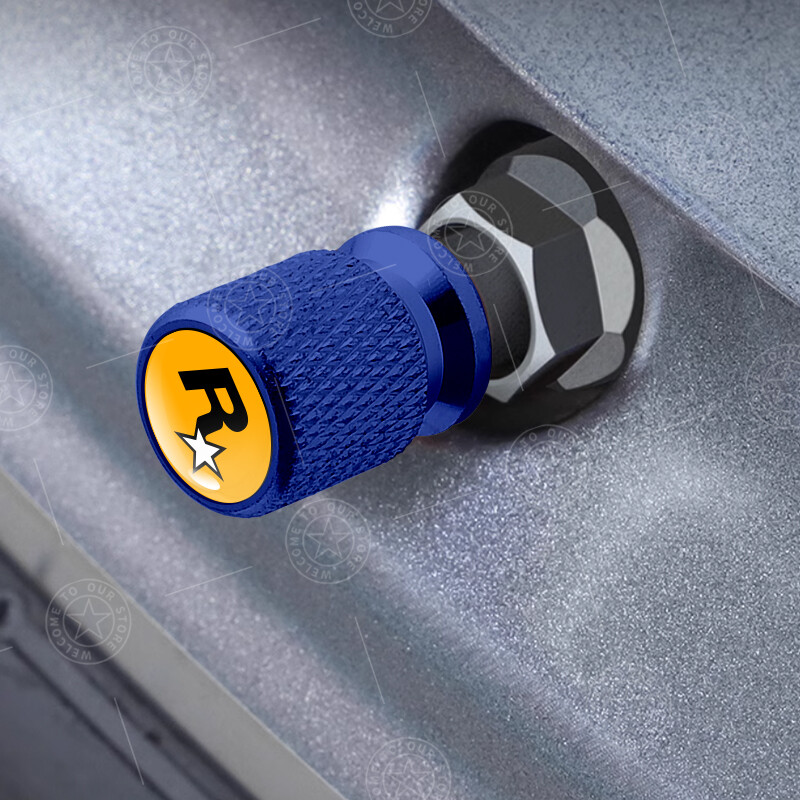 4 τεμ. R Star Logo Καπάκια βαλβίδας ελαστικών τροχών αυτοκινήτου Αξεσουάρ αλουμινίου στελέχους αέρα για Jaguar Land Rover Fiat Ford Opel Peugeot Volvo Jeep