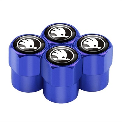 4 ΤΕΜ Κάλυμμα βαλβίδας ελαστικού αυτοκινήτου Κάλυμμα στελέχους ελαστικού Αξεσουάρ καλύμματος σκόνης για Skoda Kodiaq Octavia 2 3 Yeti Karoq Rapid Fabia Kamiq a7 A5