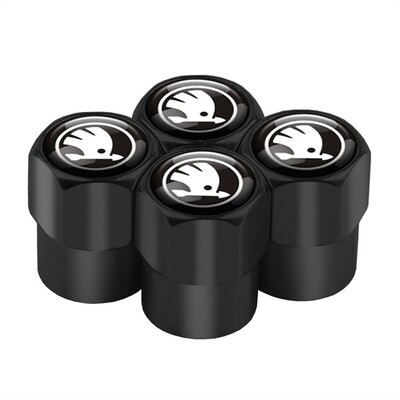 4 ΤΕΜ Κάλυμμα βαλβίδας ελαστικού αυτοκινήτου Κάλυμμα στελέχους ελαστικού Αξεσουάρ καλύμματος σκόνης για Skoda Kodiaq Octavia 2 3 Yeti Karoq Rapid Fabia Kamiq a7 A5