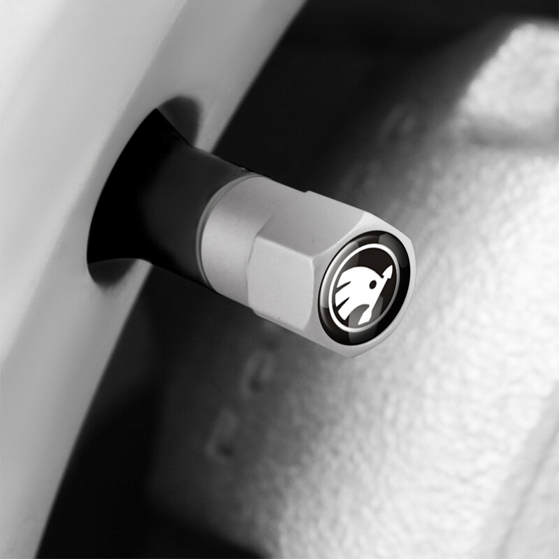 4 ΤΕΜ Κάλυμμα βαλβίδας ελαστικού αυτοκινήτου Κάλυμμα στελέχους ελαστικού Αξεσουάρ καλύμματος σκόνης για Skoda Kodiaq Octavia 2 3 Yeti Karoq Rapid Fabia Kamiq a7 A5