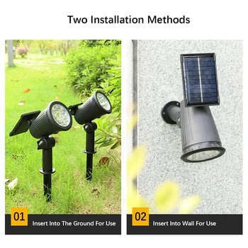 9 LED Solar Spot Lights Outdoor RGB Solar Landscape Lights IP65 Αδιάβροχα Ρυθμιζόμενα Φωτεινότητα για Διακόσμηση αυλής κήπου