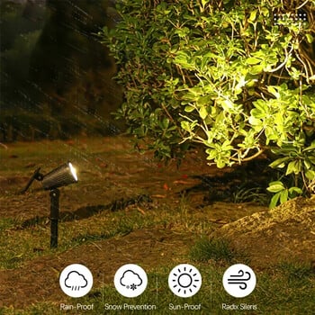 9 LED Solar Spot Lights Outdoor RGB Solar Landscape Lights IP65 Αδιάβροχα Ρυθμιζόμενα Φωτεινότητα για Διακόσμηση αυλής κήπου