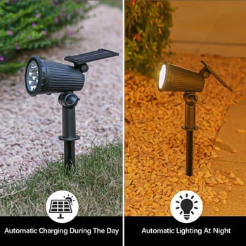 9 LED Solar Spot Lights Outdoor RGB Solar Landscape Lights IP65 Αδιάβροχα Ρυθμιζόμενα Φωτεινότητα για Διακόσμηση αυλής κήπου