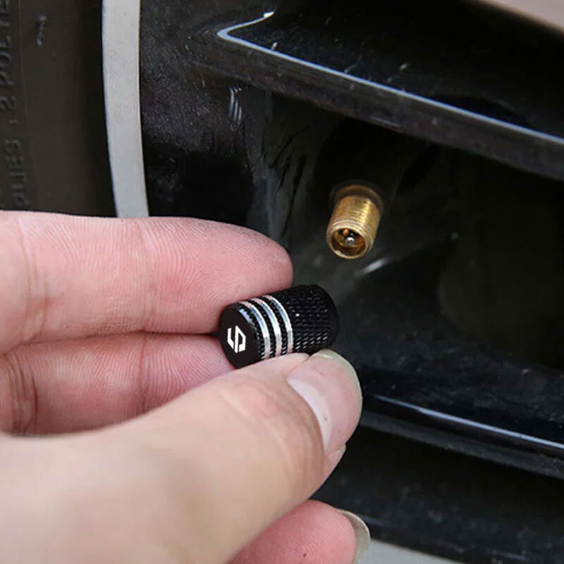 Alumīnija sakausējuma automašīnu riteņu riepu vārstu vāciņi Riepu loka kāta vāki Putekļu necaurlaidīgi lēciena motoram Leap Motor T03 S01 C11 01 Reev piederumi