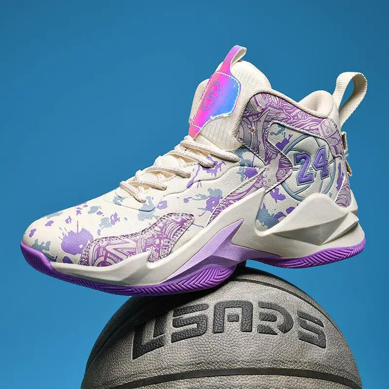 Casual παπούτσια για τρέξιμο για άντρες Μοντέρνα παπούτσια μπάσκετ με τυπωμένα γράμματα ιδανικά για αθλητικά παπούτσια για αγόρια γυμνασίου