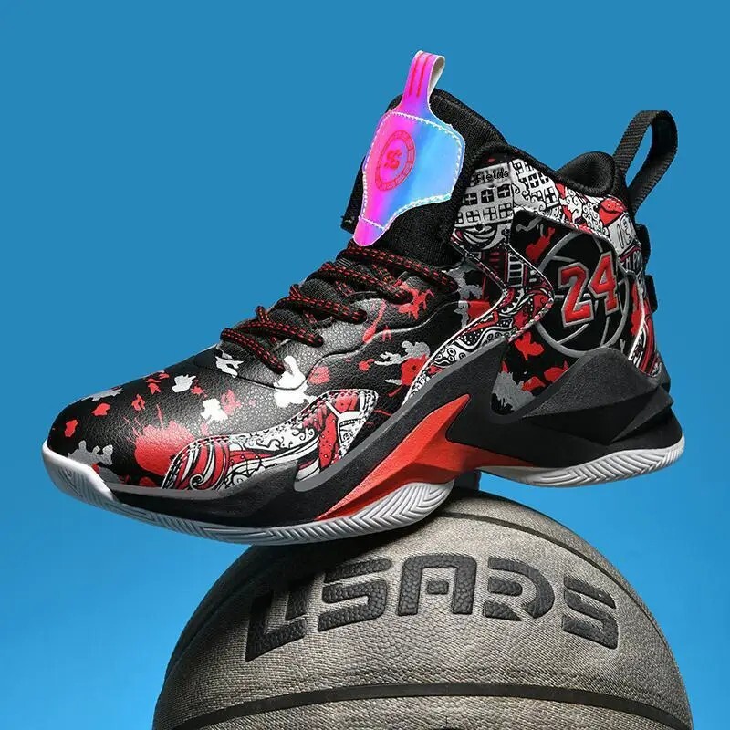 Casual παπούτσια για τρέξιμο για άντρες Μοντέρνα παπούτσια μπάσκετ με τυπωμένα γράμματα ιδανικά για αθλητικά παπούτσια για αγόρια γυμνασίου