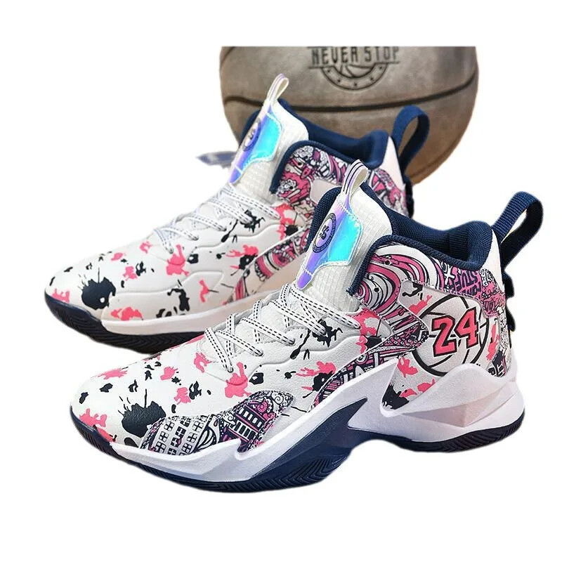 Casual παπούτσια για τρέξιμο για άντρες Μοντέρνα παπούτσια μπάσκετ με τυπωμένα γράμματα ιδανικά για αθλητικά παπούτσια για αγόρια γυμνασίου