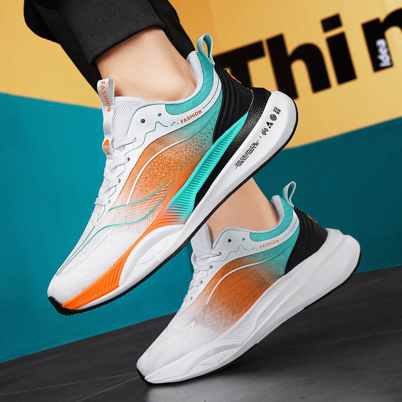 Παπούτσια για τρέξιμο που λάμπουν στο σκοτάδι Με περιστρεφόμενη πόρπη, αγωνιστική πλάκα άνθρακα, ιπτάμενο ηλεκτρικό σοκ που απορροφά ελατήρια