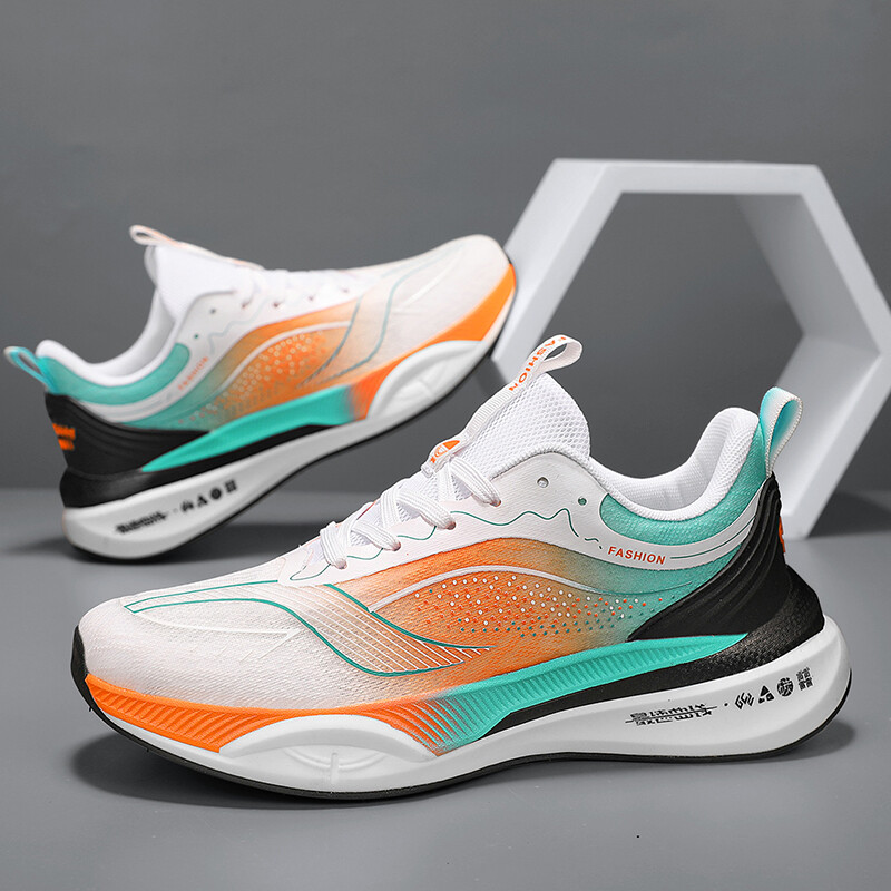 Παπούτσια για τρέξιμο που λάμπουν στο σκοτάδι Με περιστρεφόμενη πόρπη, αγωνιστική πλάκα άνθρακα, ιπτάμενο ηλεκτρικό σοκ που απορροφά ελατήρια