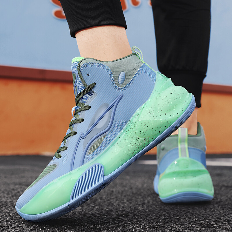 Jauni augstas augšdaļas vīriešu apavi elpojoša sietveida virsma sporta ikdienas skriešanas apavi sporta dzīve viss atbilst bieziem zoles apaviem