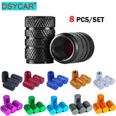 DSYCAR 8Gb Auto riepu vārstu kātu vāciņi Riepu vārstu vāciņi Alumīnija automašīnu putekļu necaurlaidīgi riteņu kāta gaisa vārstu vāciņi