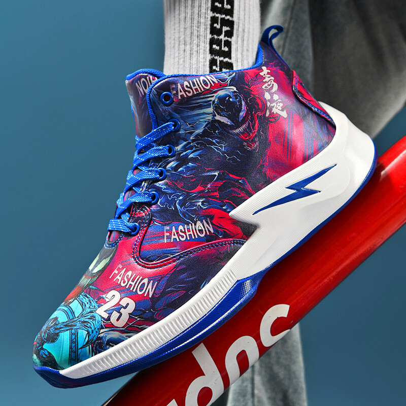 Πλατφόρμα κινουμένων σχεδίων αντιολισθητικά παπούτσια μπάσκετ μόδας ψηλά αθλητικά παπούτσια ανδρικά παπούτσια προπόνησης εξωτερικού χώρου